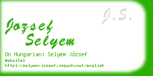 jozsef selyem business card