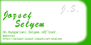 jozsef selyem business card